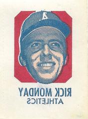 1971 Topps Tattoos #NNO Rick Monday Front
