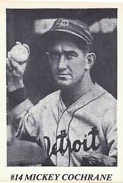 1978-80 Dearborn Card Show/Convention Promos #14 Mickey Cochrane Front