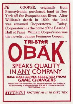 2011 TriStar Obak #36 Judge William Cooper Back