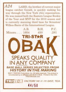 2011 TriStar Obak - Autographs Brown #A24 Brandon Laird Back