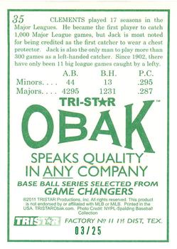 2011 TriStar Obak - Green #35 Jack Clements Back
