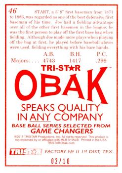 2011 TriStar Obak - Orange 10 #46 Joe Start Back