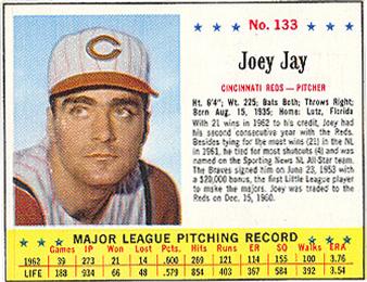 1963 Jell-O #133 Joey Jay Front