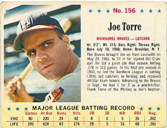 1963 Jell-O #156 Joe Torre Front