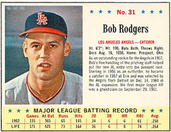 1963 Jell-O #31 Bob Rodgers Front