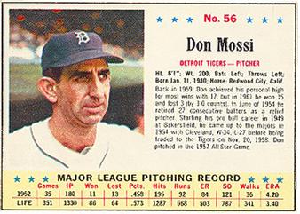 1963 Jell-O #56 Don Mossi Front