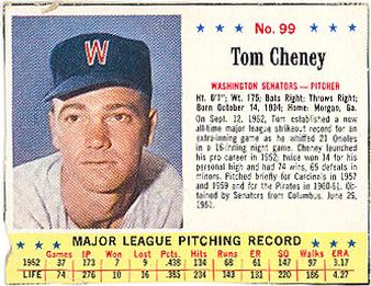 1963 Jell-O #99 Tom Cheney Front