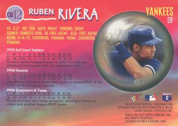 1995 Stadium Club - Crystal Ball #CB12 Ruben Rivera Back