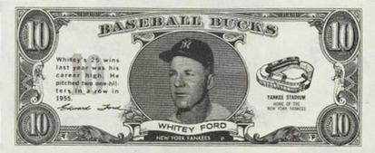 1962 Topps Baseball Bucks #NNO Whitey Ford Front