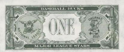 1962 Topps Baseball Bucks #NNO Joe Jay Back
