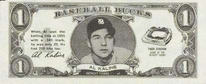 1962 Topps Baseball Bucks #NNO Al Kaline Front