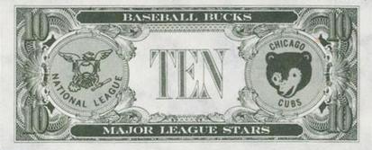 1962 Topps Baseball Bucks #NNO Ernie Banks Back