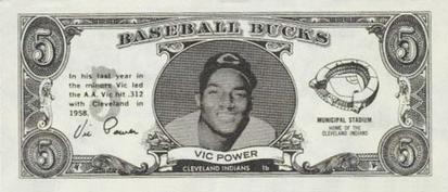 1962 Topps Baseball Bucks #NNO Vic Power Front