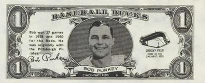 1962 Topps Baseball Bucks #NNO Bob Purkey Front