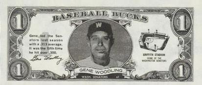 1962 Topps Baseball Bucks #NNO Gene Woodling Front