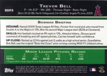 2009 Bowman Draft Picks & Prospects - Chrome #BDP3 Trevor Bell Back