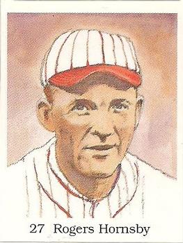 1990 HOF Sticker Book #27 Rogers Hornsby Front