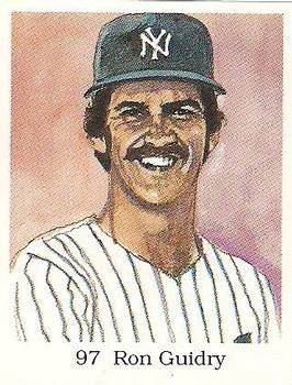 1990 HOF Sticker Book #97 Ron Guidry Front