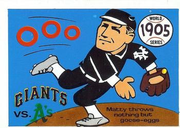 1970 Fleer World Series #2 1905 - Giants vs. A's - Christy Mathewson Front