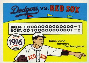 1970 Fleer World Series #13 1916 - Dodgers vs. Red Sox Front