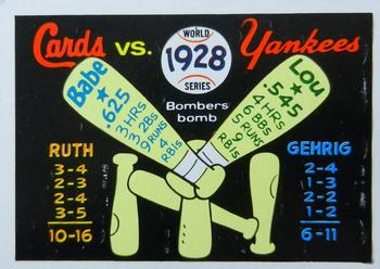 1970 Fleer World Series #25 1928 - Cardinals vs. Yankees - Babe Ruth / Lou Gehrig Front
