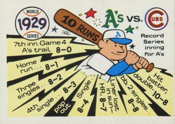 1970 Fleer World Series #26 1929 - A's vs. Cubs Front