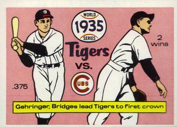 1970 Fleer World Series #32 1935 - Tigers vs. Cubs - Charlie Gehringer / Tommy Bridges Front