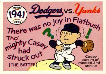 1970 Fleer World Series #38 1941 - Dodgers vs. Yankees Front
