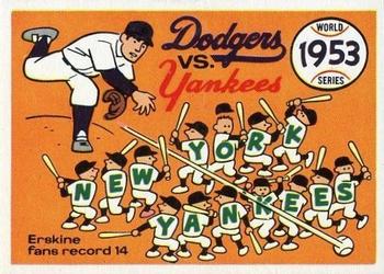1970 Fleer World Series #50 1953 - Dodgers vs. Yankees - Carl Erskine Front
