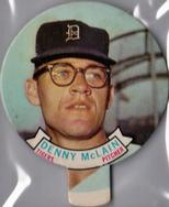 1970 Topps Candy Lid #NNO Denny McLain Front