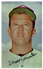 1969-70 MLB/MLBPA Baseball Stars Photostamps #NNO Denny Lemaster Front