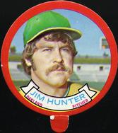 1973 Topps Candy Lids #NNO Jim Hunter Front