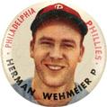 1956 Topps Pins #NNO Herman Wehmeier Front