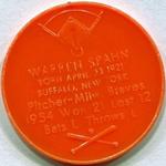 1955 Armour Coins #NNO Warren Spahn Back