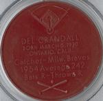 1955 Armour Coins #NNO Del Crandall Back