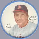 1962 Salada/Junket Coins #63 Albie Pearson Front