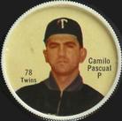 1962 Salada/Junket Coins #78 Camilo Pascual Front