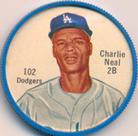 1962 Salada/Junket Coins #102 Charlie Neal Front