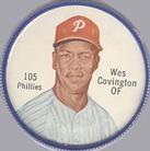 1962 Salada/Junket Coins #105 Wes Covington Front