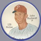 1962 Salada/Junket Coins #129 John Buzhardt Front