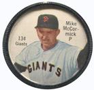 1962 Salada/Junket Coins #134 Mike McCormick Front