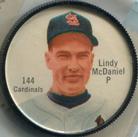 1962 Salada/Junket Coins #144 Lindy McDaniel Front