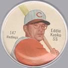 1962 Salada/Junket Coins #147 Eddie Kasko Front