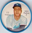 1962 Salada/Junket Coins #172 John Podres Front