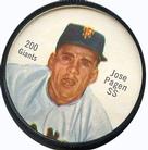 1962 Salada/Junket Coins #200 Jose Pagan Front