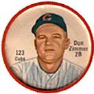1962 Shirriff Coins #123 Don Zimmer Front