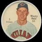1962 Shirriff Coins #5 Woodie Held Front