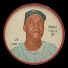 1962 Shirriff Coins #21 Willie Tasby Front