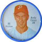 1962 Shirriff Coins #86 Andy Carey Front