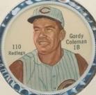 1962 Shirriff Coins #110 Gordy Coleman Front